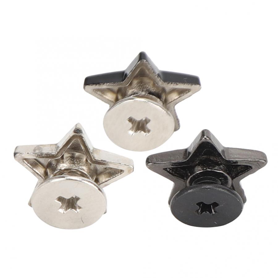 Plaggnitar 20 st stjärnform nit dubbknapp diy nit dubbknapp kläder skor dekorationstillbehör med skruvar