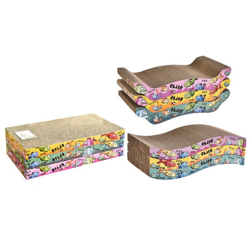 Kat Kitten Scratcher Krassen Bed Pad Board Speelgoed Mat Voor Pet Katten Game Slijpen Nagels Duurzaam Gegolfd Papier Protector