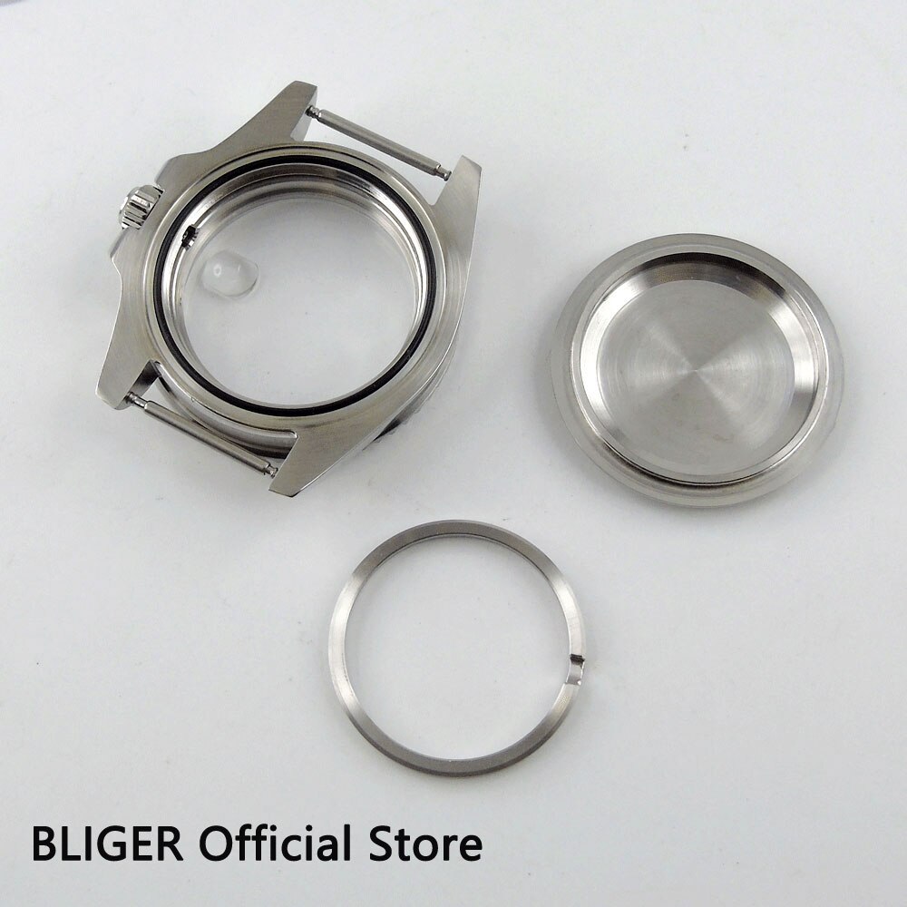 40MM Green Ceramic Bezel Sapphire Crystal Watch Case Fit For ETA 2836 Automatic Movement C99