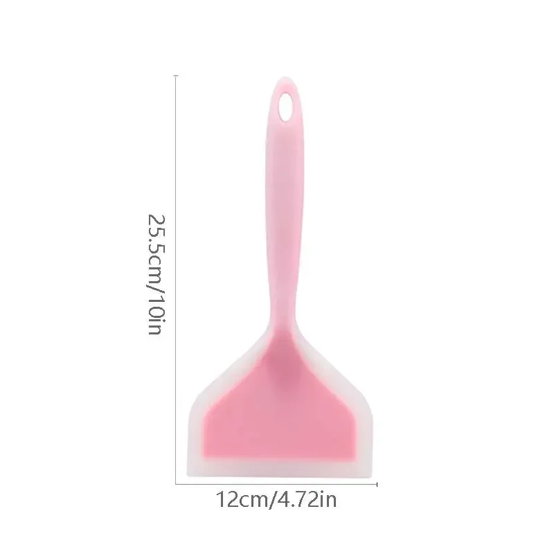 Espátula de silicona de boca ancha, raspador antiadherente, carne, huevo, espátula para cocinar, herramientas para hornear panqueques, pala de cocina: plum