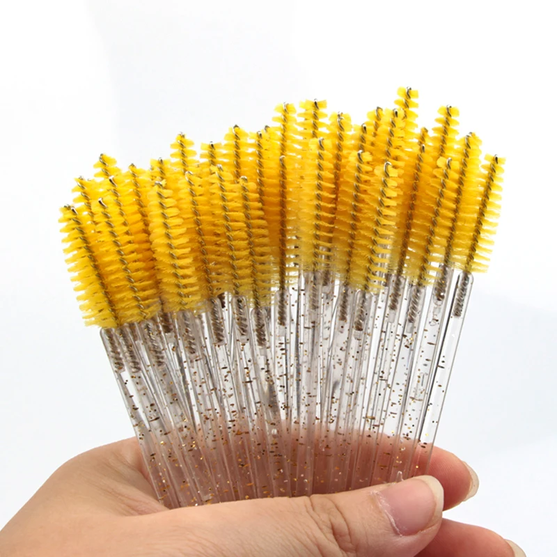 5/25/50pcs Mascara Wands Applicator Cosmetics Eyelash Brush Comb Crystal Eyelash Brushes Makeup Beauty Eye Brush