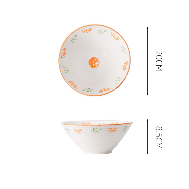 Frete grátis & tigela de macarrão instantâneo salada de arroz sopa de frutas forno microondas utensílios de mesa domésticos especiais: C-Orange