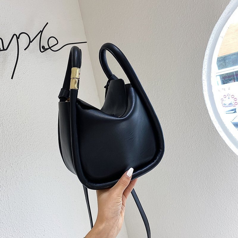 Sacos de balde de couro do plutônio da cor sólida para as mulheres 2020 verão simples senhoras crossbody ombro bolsas senhora sacos da forma