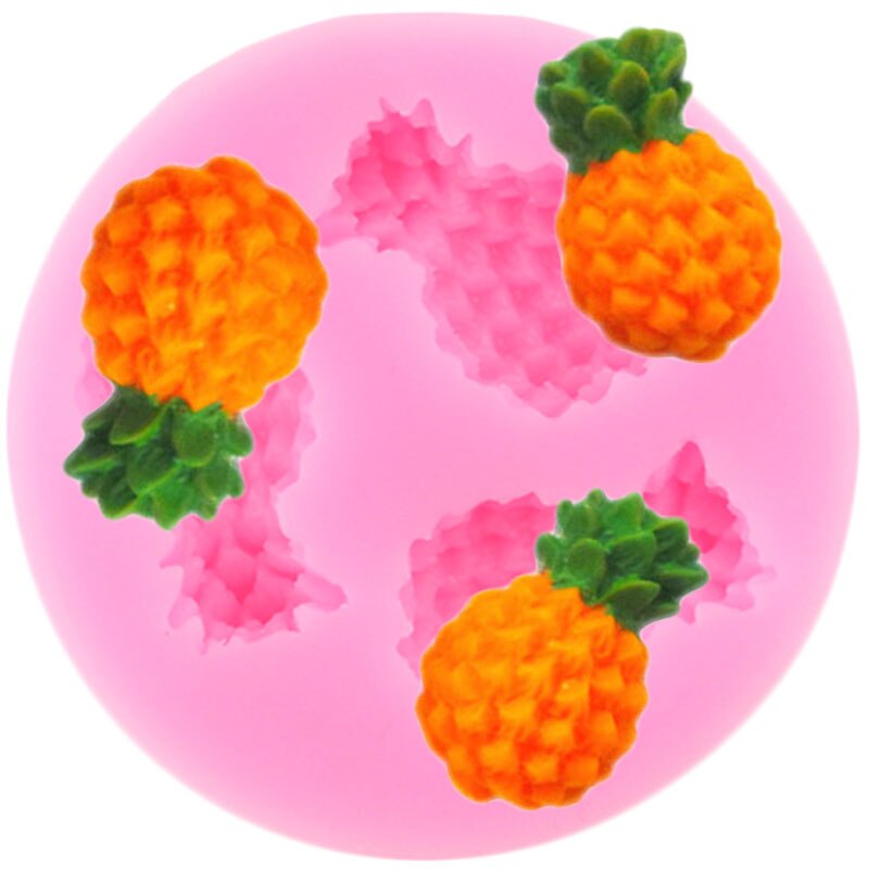 Fruit Raspberry Blueberry Silicone Mould Fondant Chocolate Jelly Making Cake Tools Decoration Mold DIY Candy Resin Clay Moulds: Pineapple