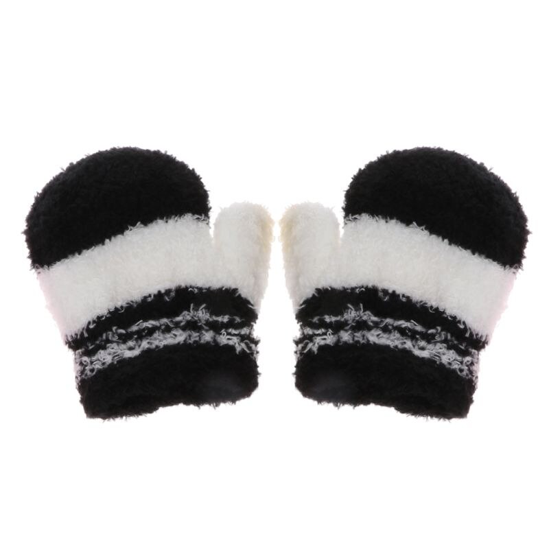 Cute Infant Baby Kid Boys Girls Warm Winter Gloves Toddler Knit Rainbow Mittens nice