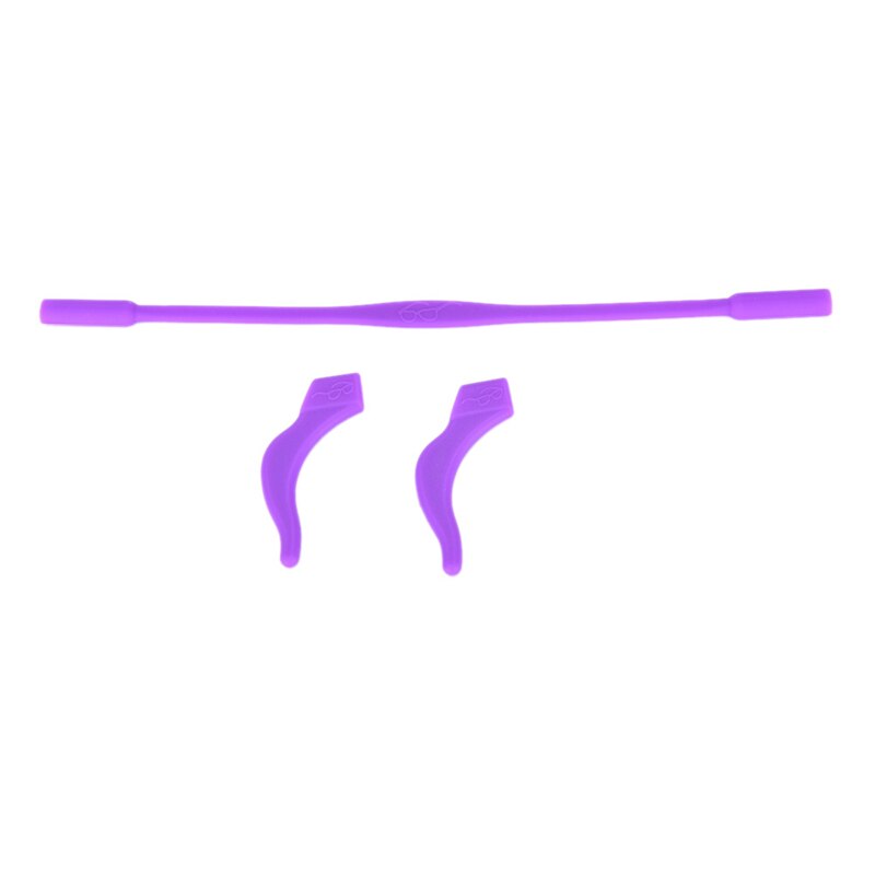 3 uds. Lentes de silicona para gafas, correa de gafas, soporte para niños, soporte para lentes, cuerda: Morado