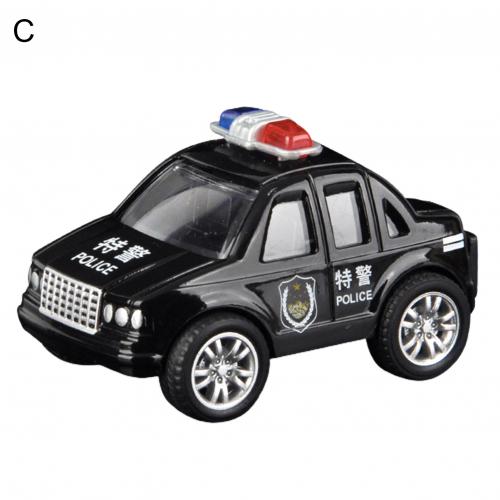 Mini Metal Pull Back Police Car/Trucks/School Bus/Ambulance Kids Toys Vehicles: C