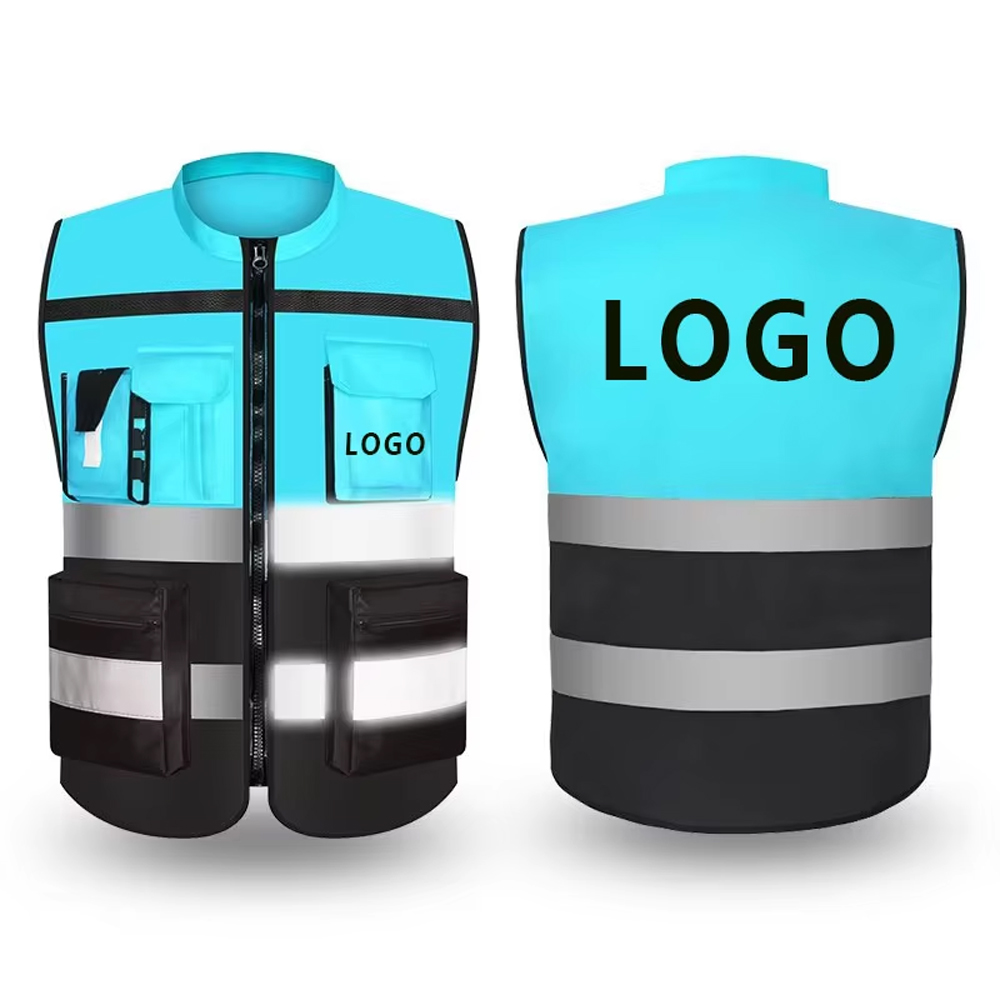 Gilet de sécurité réfléchissant haute visibilité, vêtements de travail réfléchissants pour travailleurs de la Construction et la circulation routière, vêtements de cyclisme pour moto: L / Violet