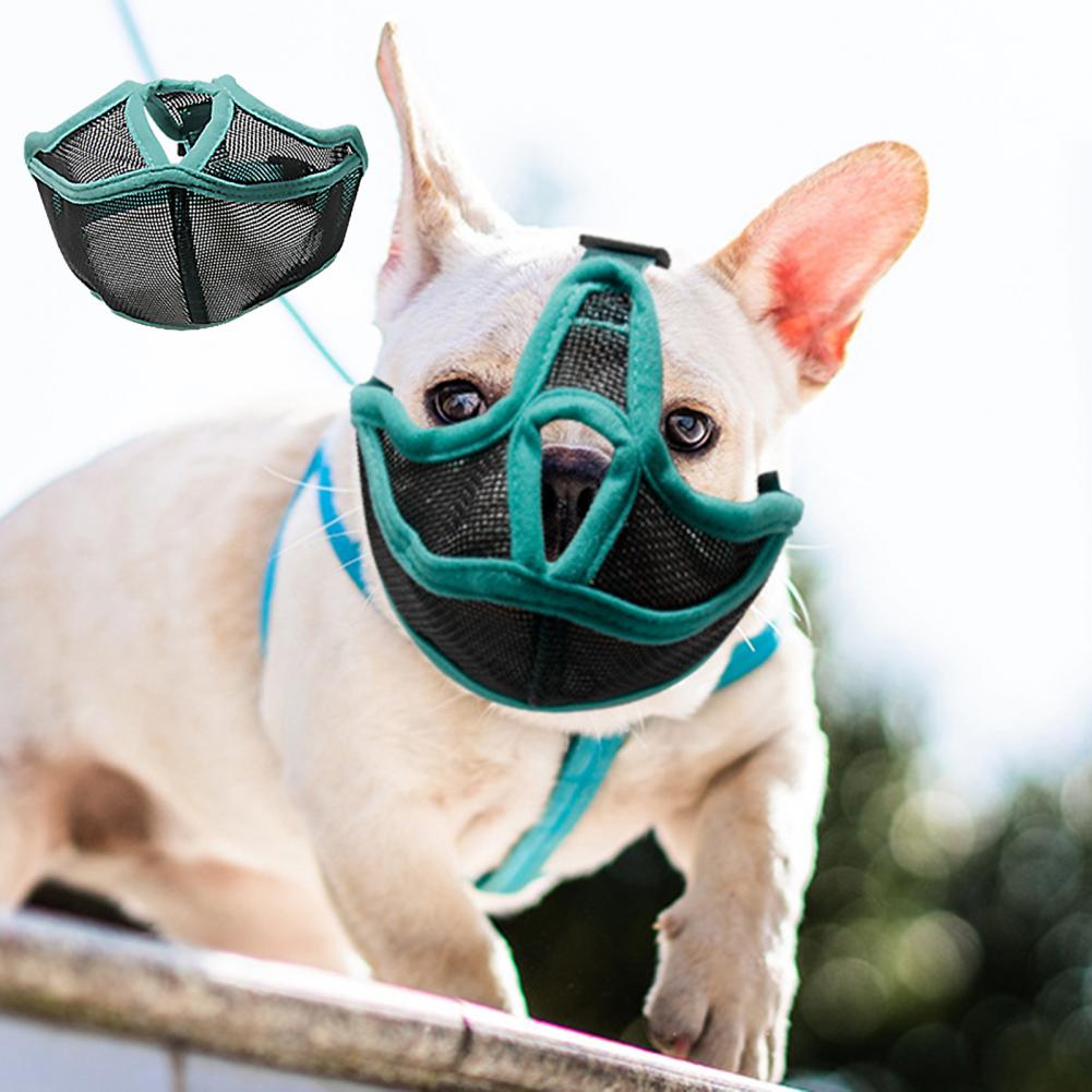 Mouth Mesh Durable Harmless Buckle Anti-Bite Pet Mouth Cover for Flat Face Dog Muzzle Pet Muzzle