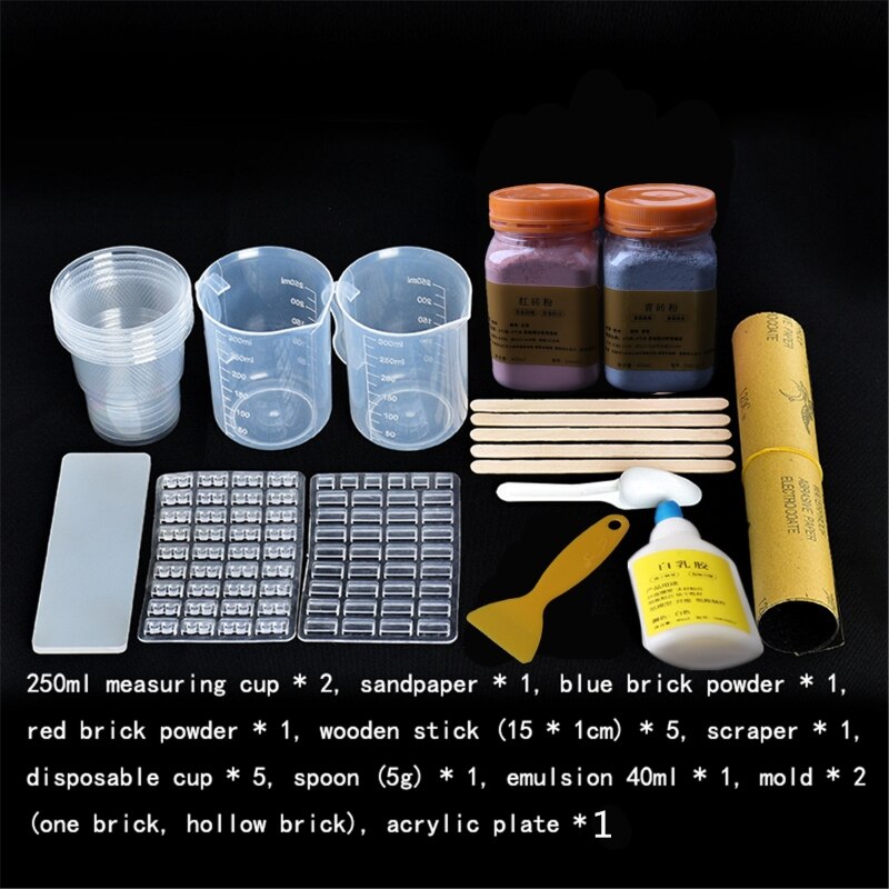 1/16 miniatur Simulation Ziegel DIY Bausatz Sand Tabelle Diorama Landschaft Landschaft 203C