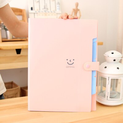 Simpatici documenti di prova per cartelle di file di sorriso A4 cartoleria per studenti multistrato di grande capacità: 9