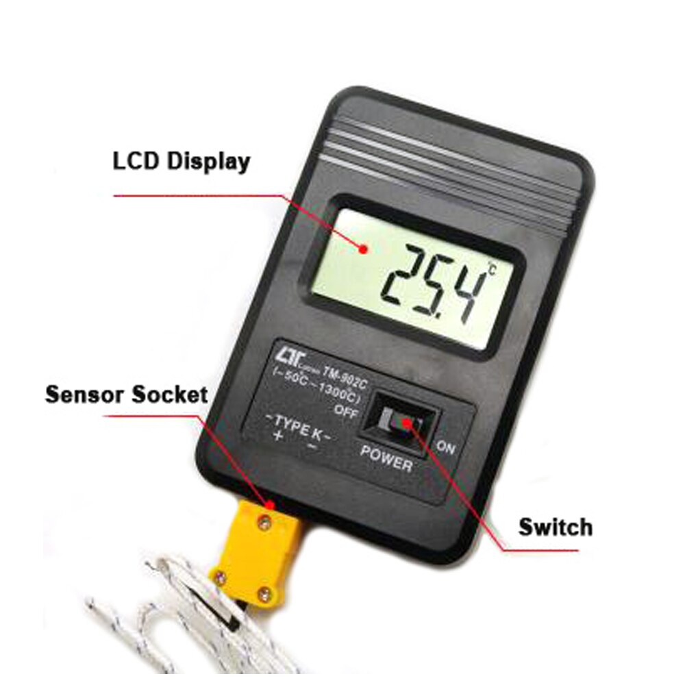 Industriell digital termometer elektronisk hertmometer olje vann luft måling