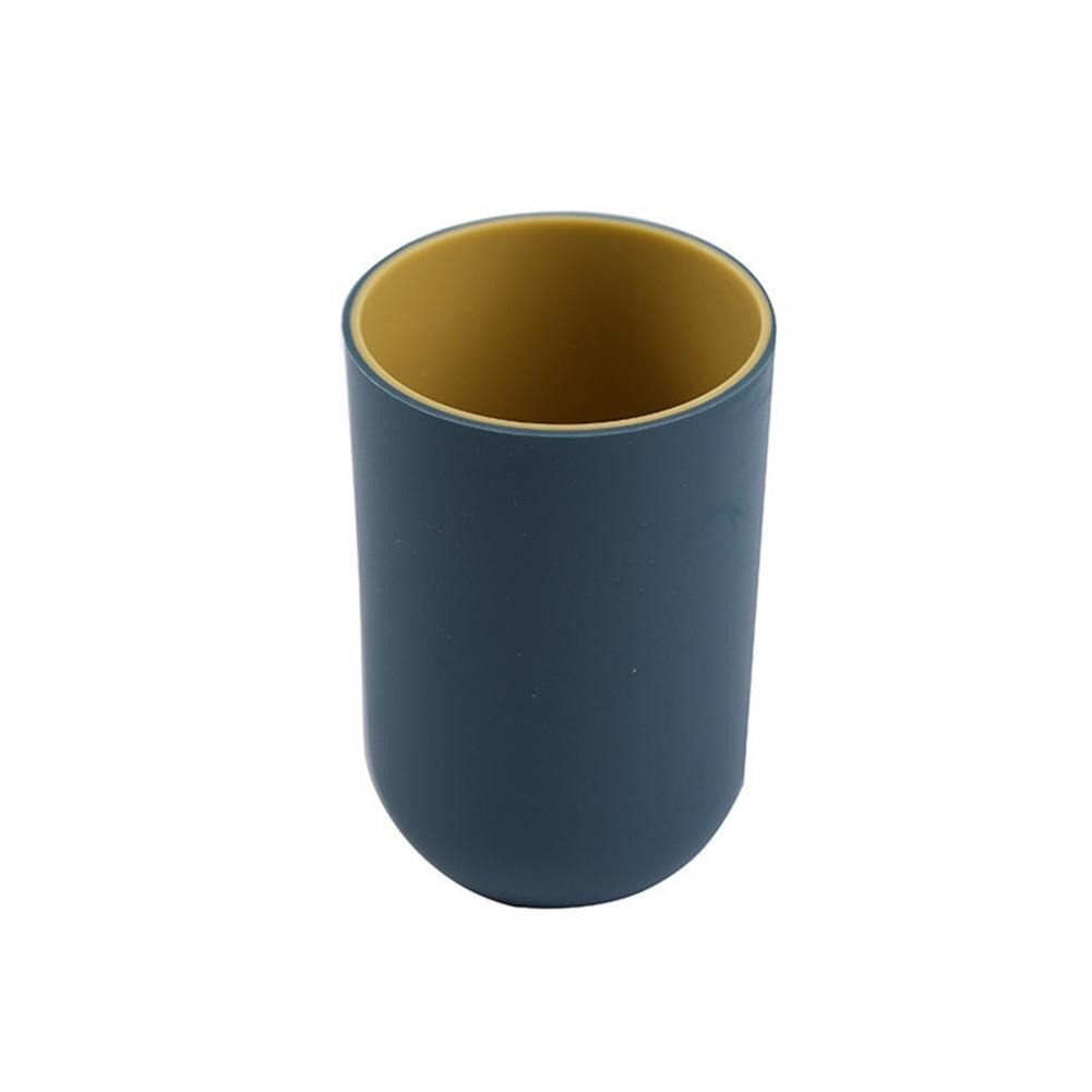 Large Capacity Water Cups Washing Cup Double-layer Durable Water Tumbler Set Eco-Friendly Drinking Cup for Bathrooms: Dark Blue