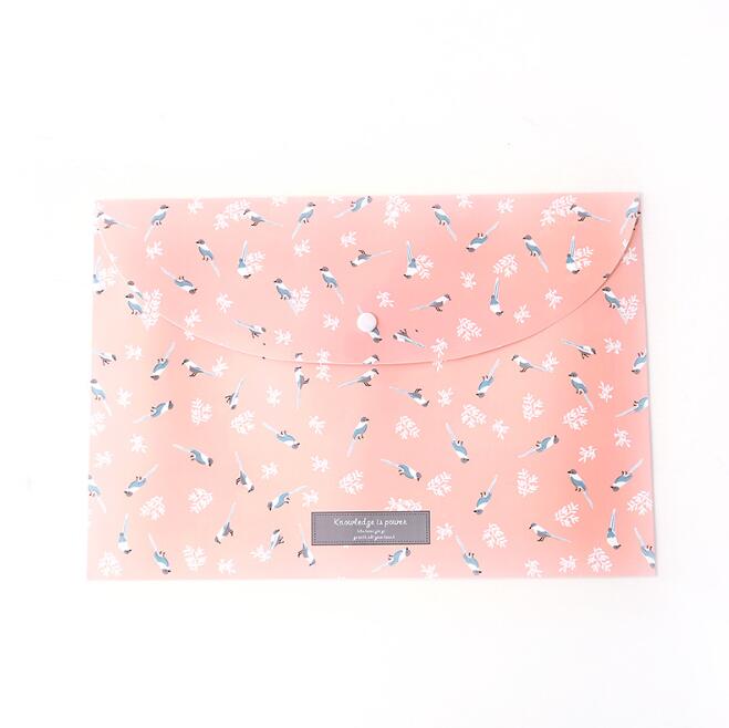Durable Briefcase Folder Snap Flower File Bag Paper A4 School Stationery Shop Office Supplies 1 Piece: D