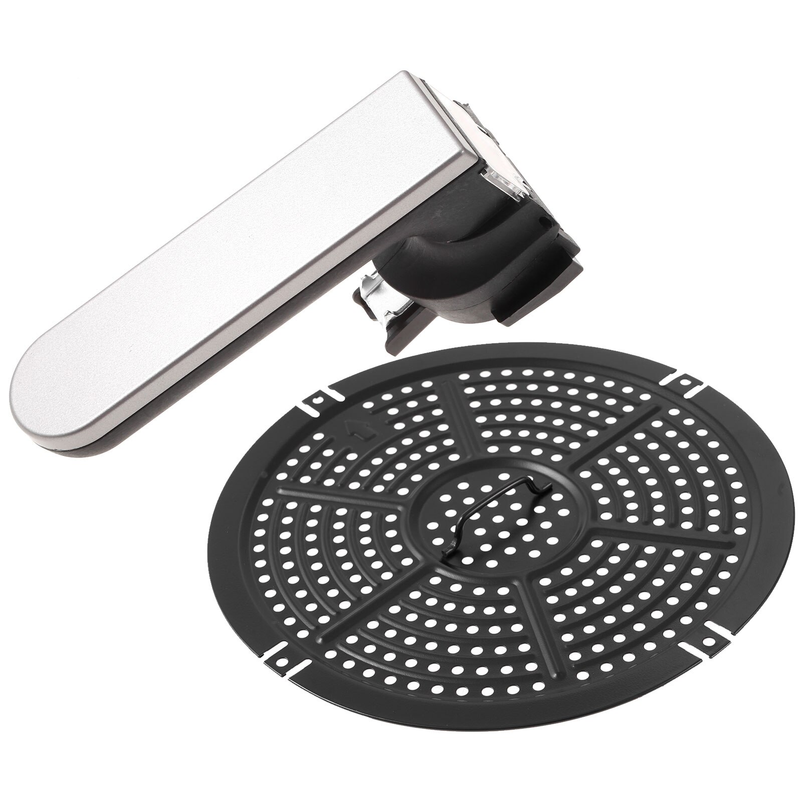 Detachable Cooking Handle with Hollow Metal Food Steaming Frying Tray Tools Kit for 5.2L Air Fryer Kitchen Cookware Accessories: Default Title
