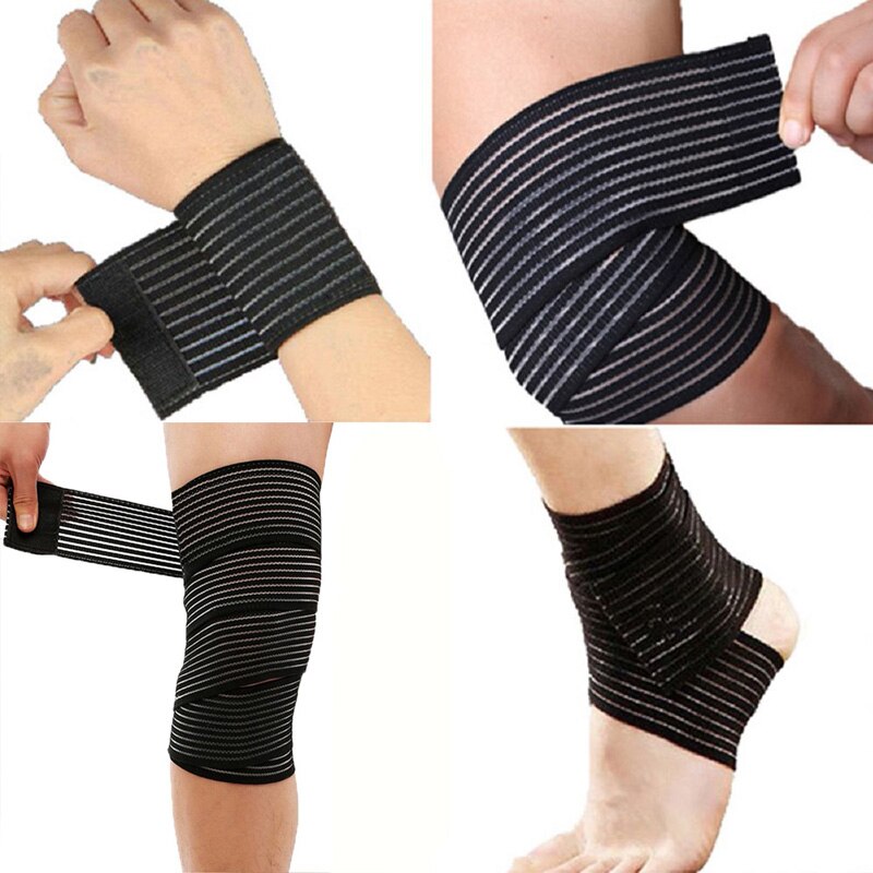 40~150cm Elastic Bandage Compression Knee Support Sports Strap Knee Protector Wristband Ankle Leg Elbow Calf Support Safety Band