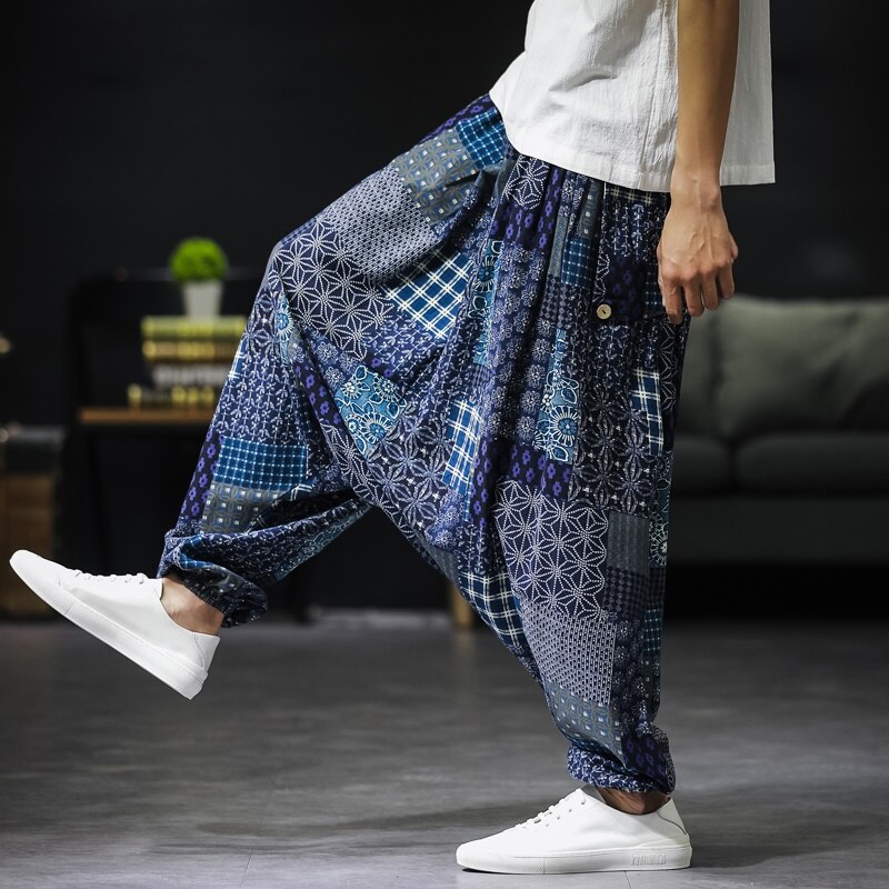 Pantalones bombachos de estilo chino para hombre Tan Jianjun unisex