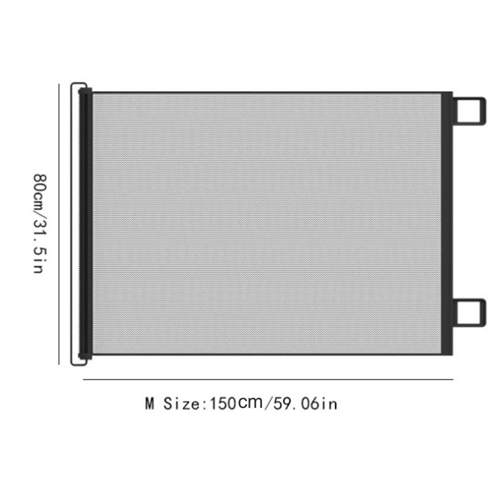 Rozsuwana bramka dla zwierząt, bramka dla psów, bramka bez wiercenia, bezpieczna siatka dla dzieci, osłona dla kota na schody wewnętrzne, patio, kominek, taras.: BIAŁY