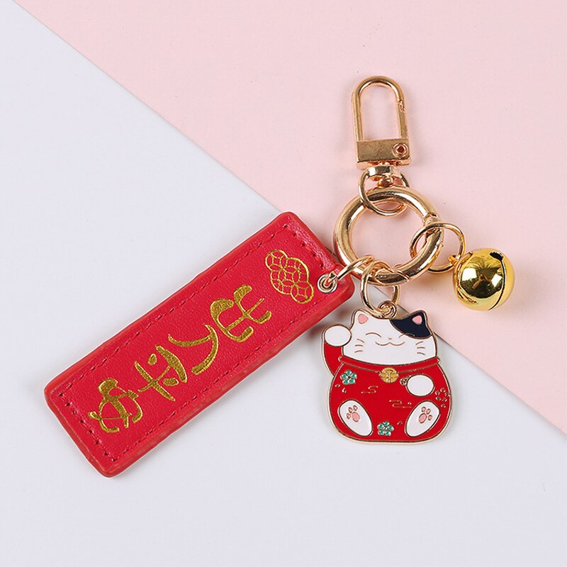 Carino Gatto Fortunato Portachiavi Pendente Del Telefono Campane Accessori Degli Amanti Delle Signore Del Sacchetto di Chiave Dell'automobile Anello Pendenti Con Gemme E Perle: 4