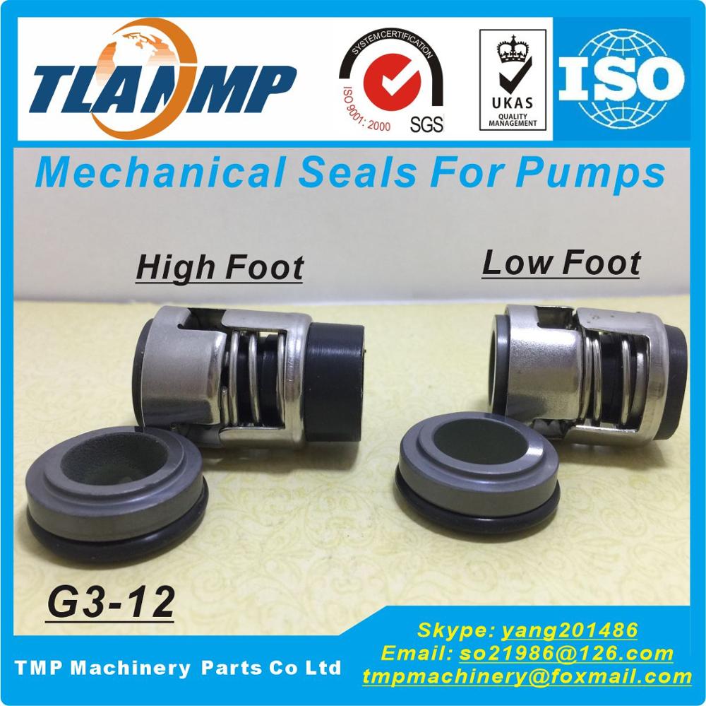 G3-12, G03-12, Chi-12 (Hoge/Lage Voet) rubber Bellow Mechanische Afdichting Voor As 12Mm Ch, Chi, Che, Crk, Spk, Tp, ap Pompen (P/N 405096)
