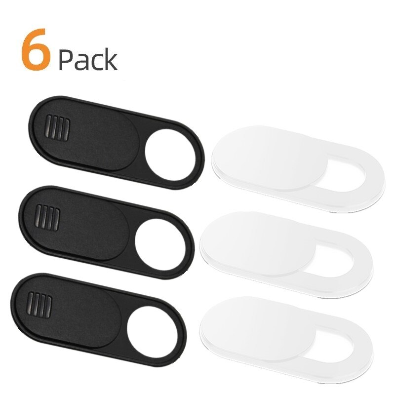 !ACCEZZ 6Pcs Macro Lens For Phone Portable Camera Cover Shutter Magnet Slider For Web Laptop PC Plastic Cover Lens On The Phone: New3Black 3White