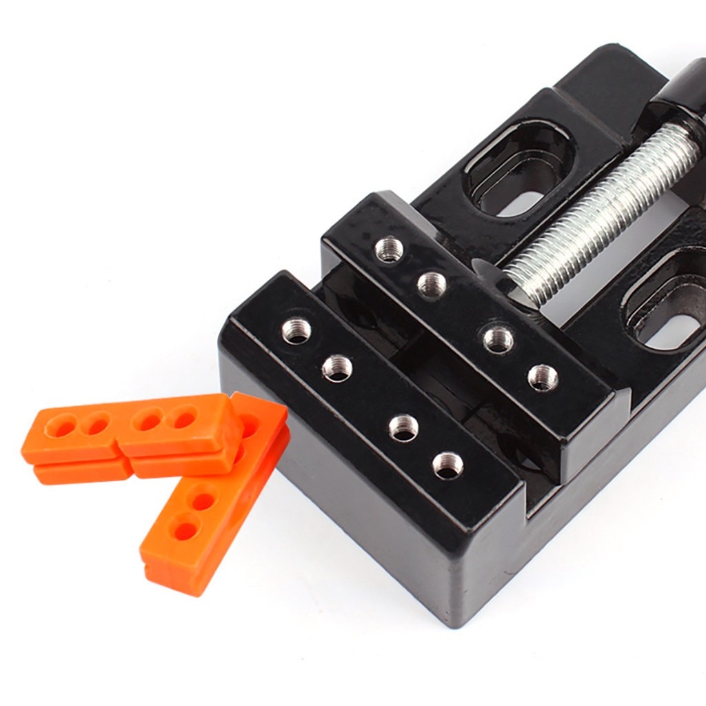 Undefined 1 set Black Jaw Bench Clamp Mini Drill Press Vice Micro Clip Opening Parallel Table Flat Vise DIY Tools 13.5x6.5x3.6cm