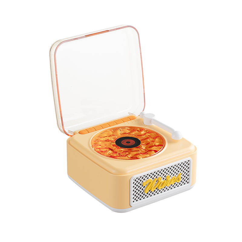 White Noise Bluetooth Speaker Mini Retro Portable Vintage Sleep Aid Bluetooth Speaker Subwoofer With RGB Light Support TF Card: Yellow