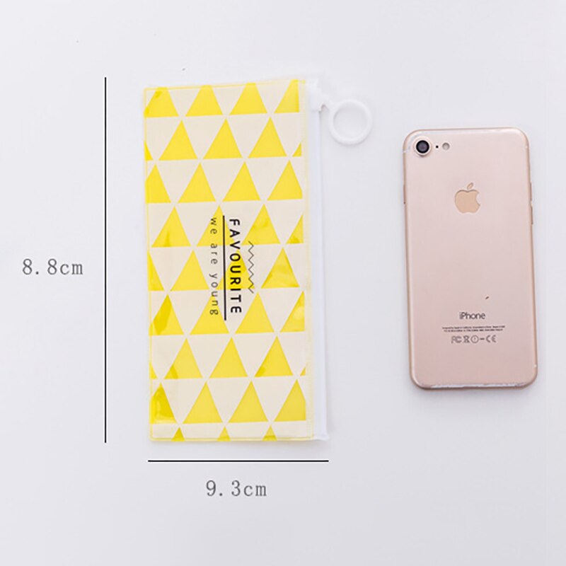 Estuches de PVC para lápices Kawaii Love Heart, a prueba de agua, bonitas bolsas para bolígrafos de rejilla, estuche transparente para lápices, papelería para niños, suministros escolares