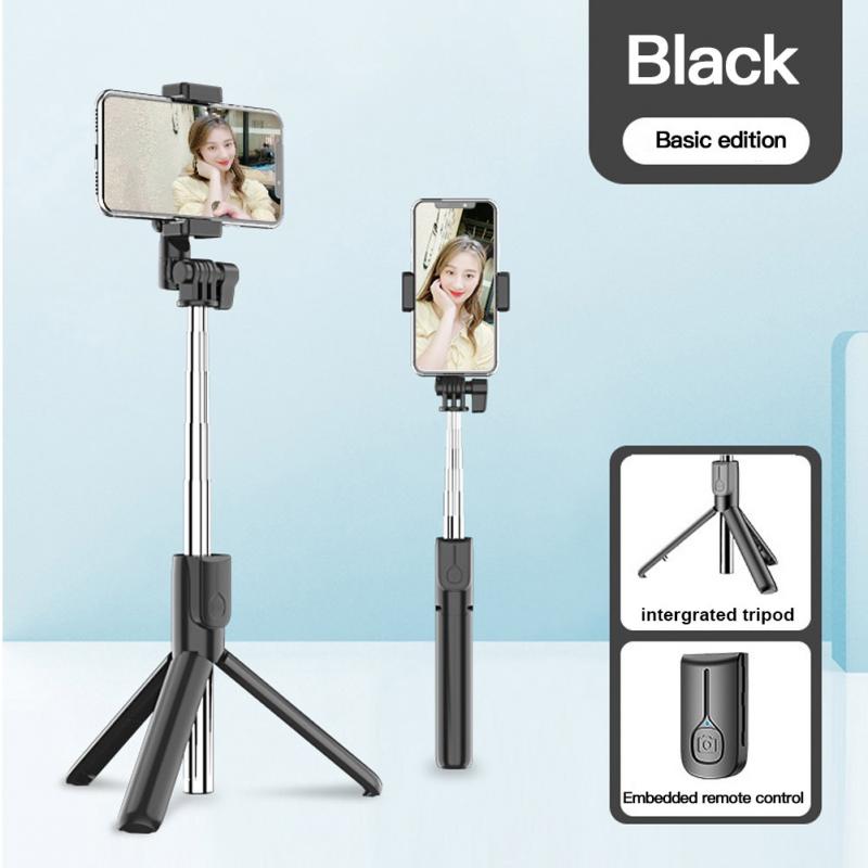 Drahtlose Bluetooth Selfie Stock Stativ Für Handy, Mobiltelefon Stativ Kamera Bluetooth Foto Halfter Tisch Smartphone Stativ Für Kamera: Schwarz Standard