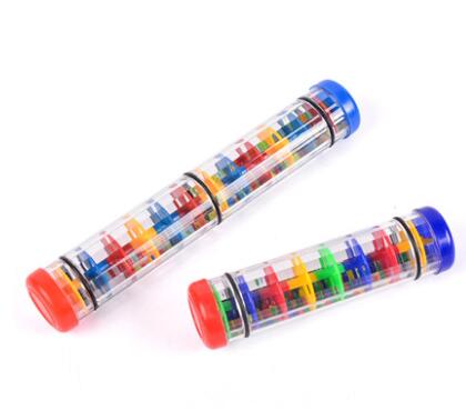 Suzakoo rain sound tube musikinstrument timeglas mønster læremidler