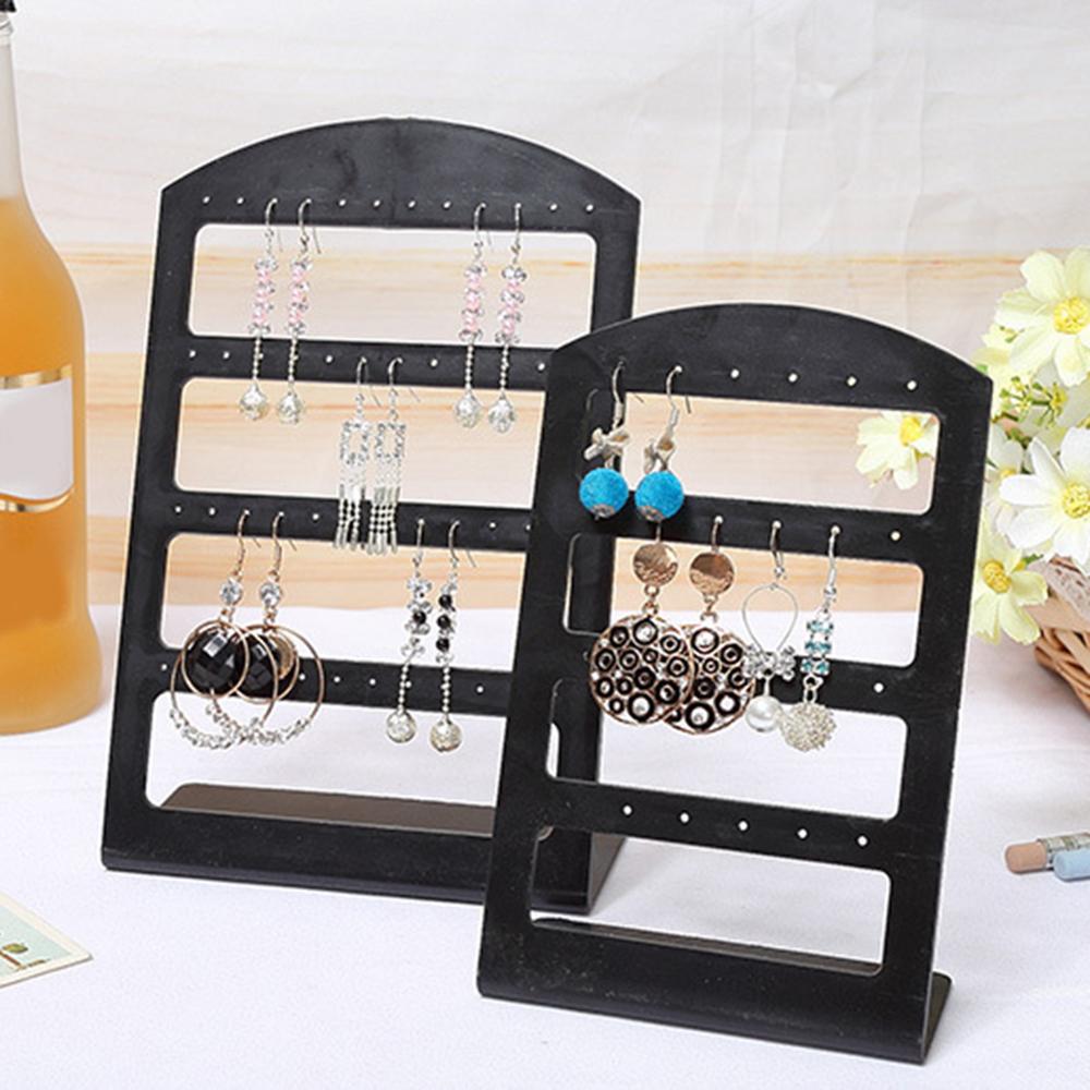24/48 hål örhängen display hållare smycken visa rack akryl smycken arrangör halsband smycken display örhängen hållare