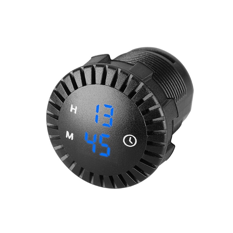 Reloj Digital táctil para coche, dispositivo electrónico con pantalla LED, resistente al agua, 12V/24V, para barco, camión, motocicleta, 24 horas: Blue 2