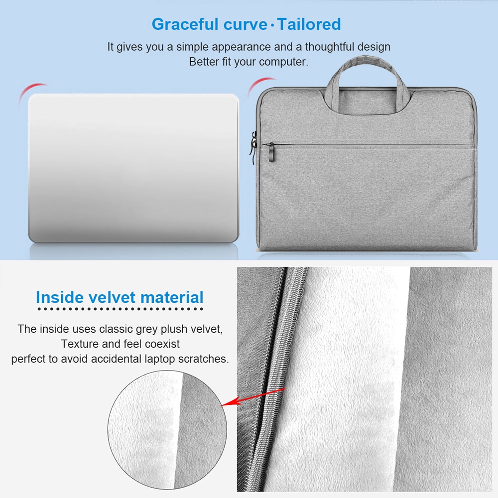 Laptop Sleeve Case Notebook Computer Cover Bag Shockproof For Apple MacBook HP Dell Lenovo 11 13 14 15 inch