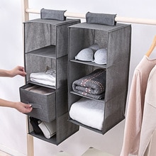 Hanging Wardrobe Storage Cabinets Hanging Bag Folding Portable Multi-Layer Linenette 3/4/5 Layers Organiser Space Saver