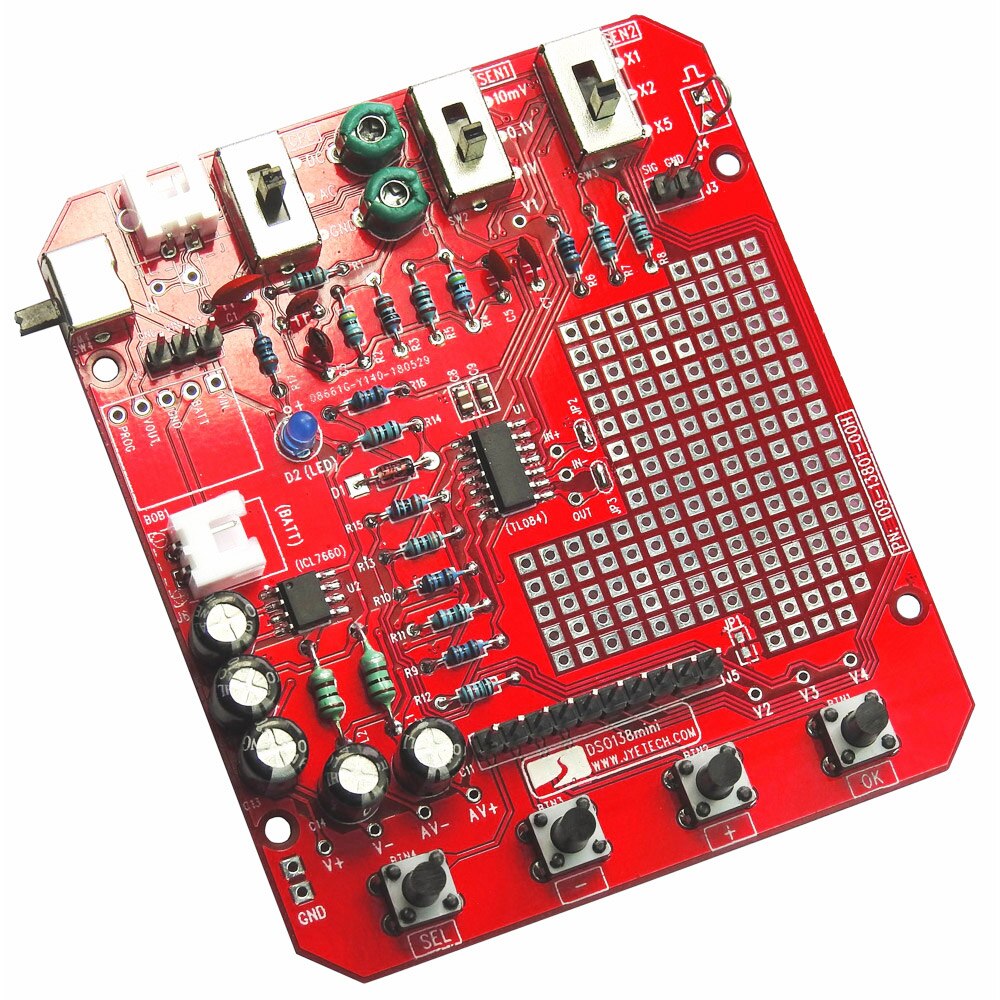 DSO138 Mini Digital Oscilloscope DIY Kit 2.4" TFT Digital Oscilloscope 1MSa/s 0-200KHz Bandwidth Pre-soldered DIY Learning Set