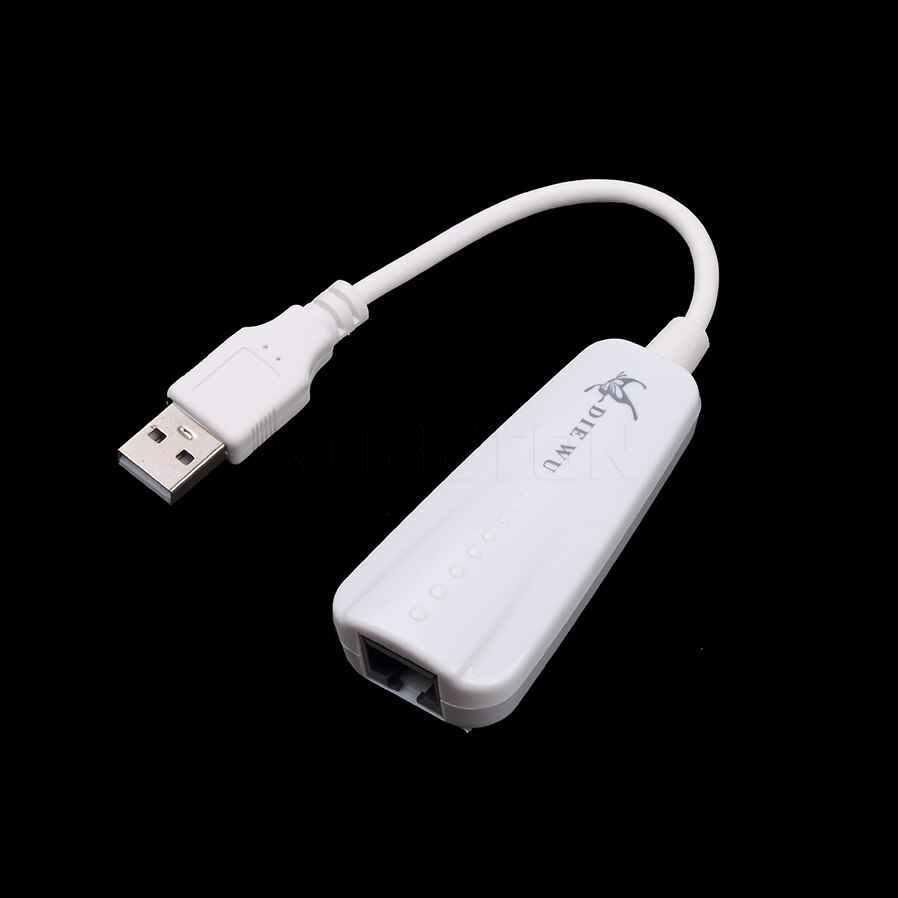 Kebidu Neue Kabelgebundene Netzwerkkarte USB RJ45 USB Lan Hub 2,0 10/100 Mbps Ethernet Adapter für Windows 7/8/10/Vista/XP Linux PC: WHITE