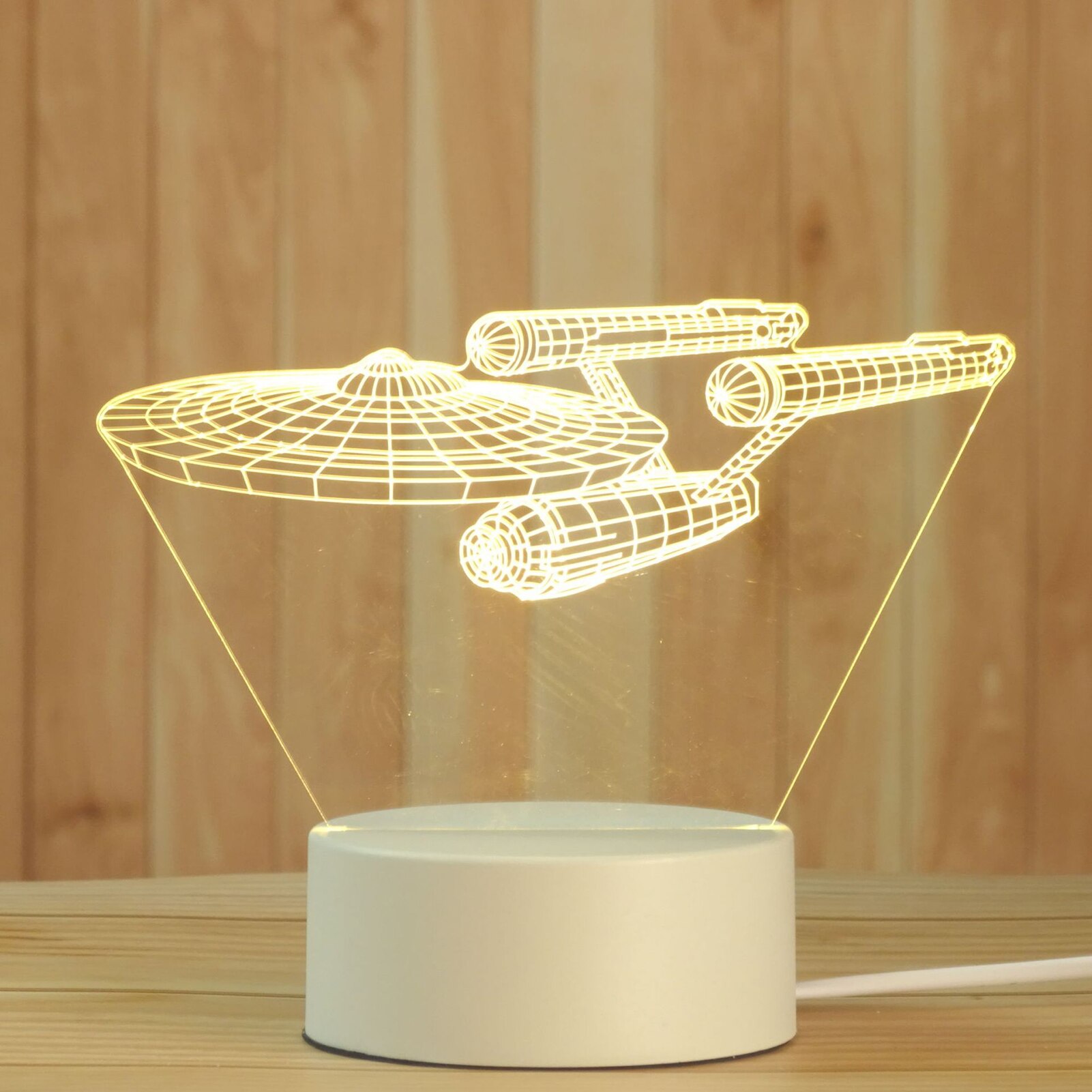 3D Cute Bear/Horse/Boat Acrylic LED Night Light Kids Bedroom Desk Lamp 3D LED Lamp Lamp Night Lights Novelty Lamp