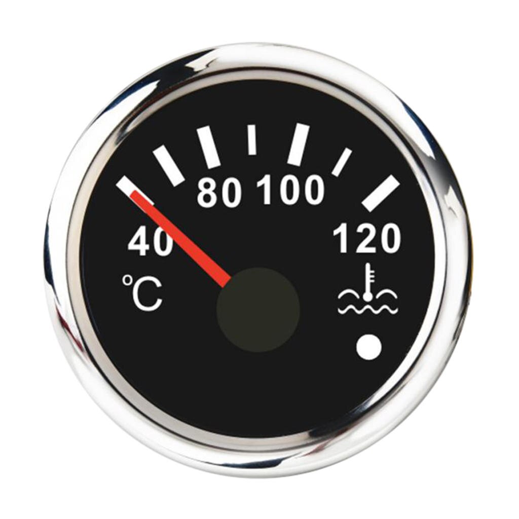 Black Water Temperature Gauge Digital LED Volt Gauge w/ Back-light Gauge