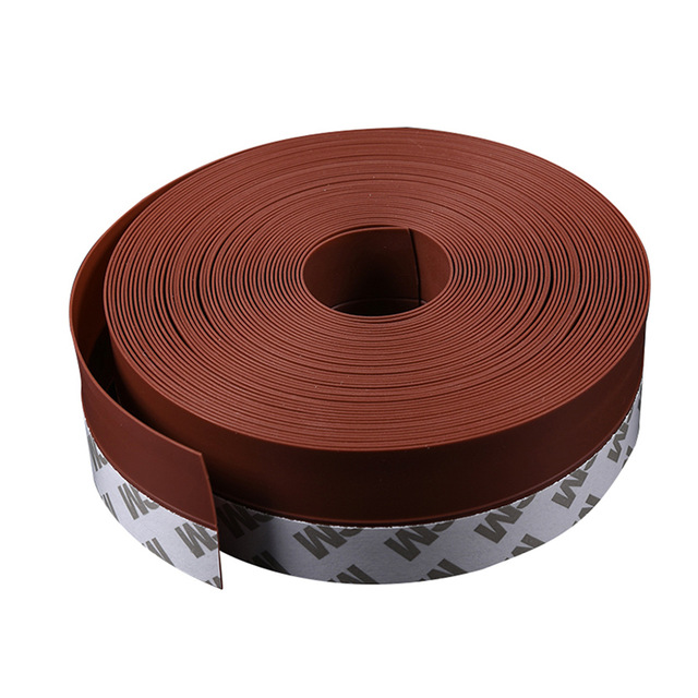 5M Deur Bodem Zegel Strip Weer Raam Rubber Afdichting Winddicht Stof Zelfklevend Voor Deur Windscherm: Licht Groen / 45Mm