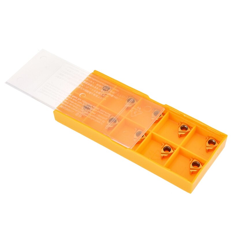 GTBL 10Pcs/Set 11Ir A60 Gold Carbide Inserts For External Threading Cnc Lathe Turning Tool Boring Bar