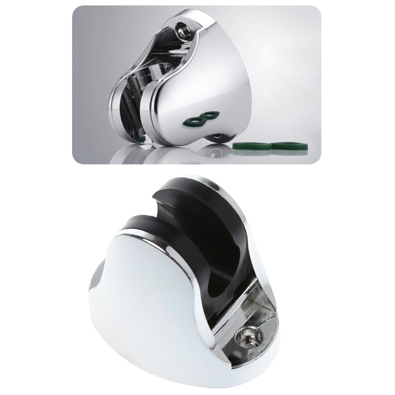 Chrome Bathroom Shower Base Holder Adjustable Hose Wall Mount Head Stand Bracket