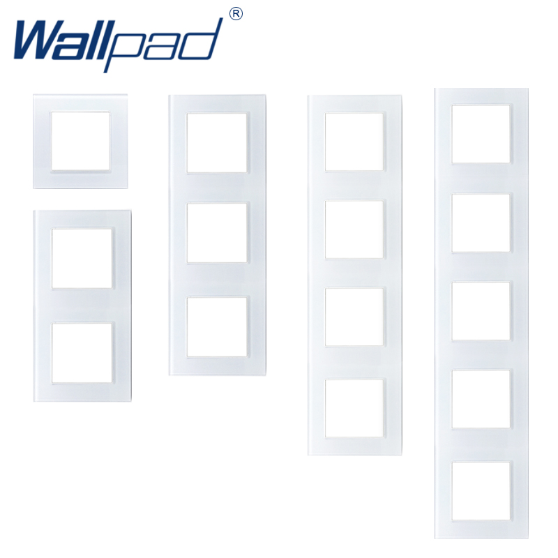 Wallpad Luxury Tempered Glass Panel Frame White Hotel Panel Vertical Frame 1 2 3 4 5 Frames Panel Only