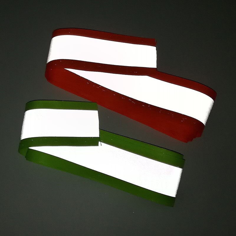 3 meter Luminous stripe Ribbon Reflective Webbing Weaving Piping Taps Fabric safety Clothing sewing accessories lime/Orange