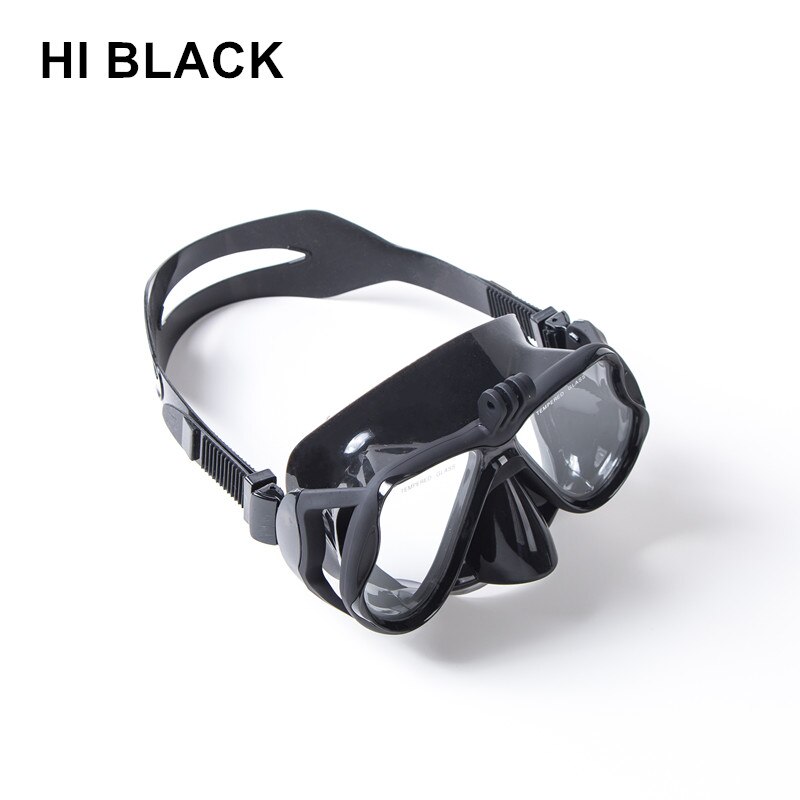 Máscaras de buceo de miopía con lentes de prescripción (Nearsight 0-9,0), máscara correctora de buceo para cámara deportiva: Black