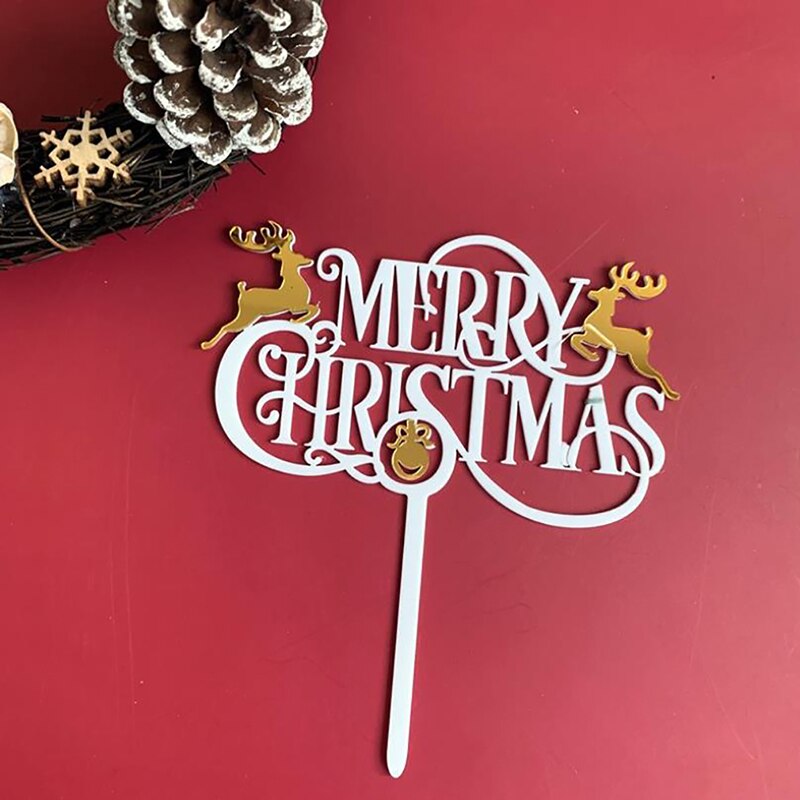 ! Merry Christmas Acrylic Cake Topper Snowman Letters Acrylic Cupcake Topper For Xmas Party Christmas Cake Decorations: 01