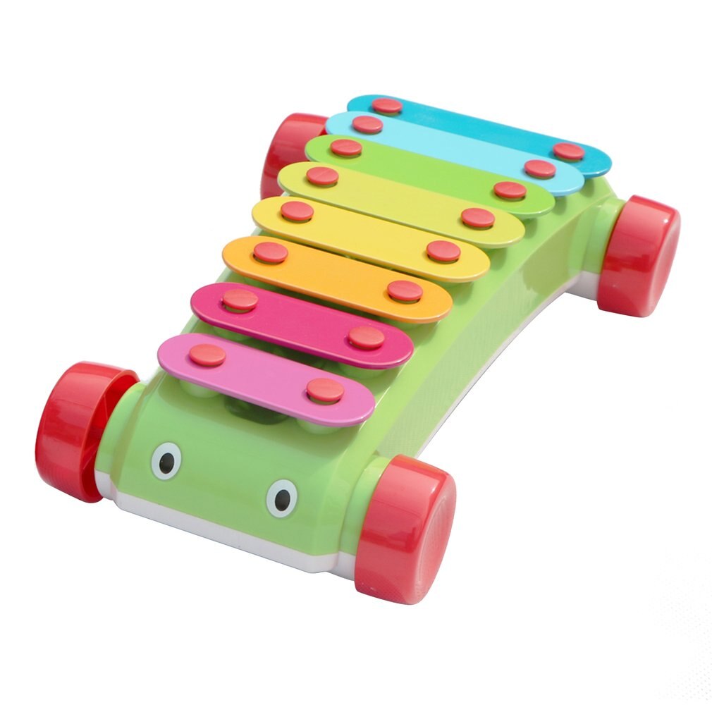Jouet d'illumination Octave, harpe à main de couleur, entraînement pratique, capacité visuelle d'entraînement sans bords et coins: green