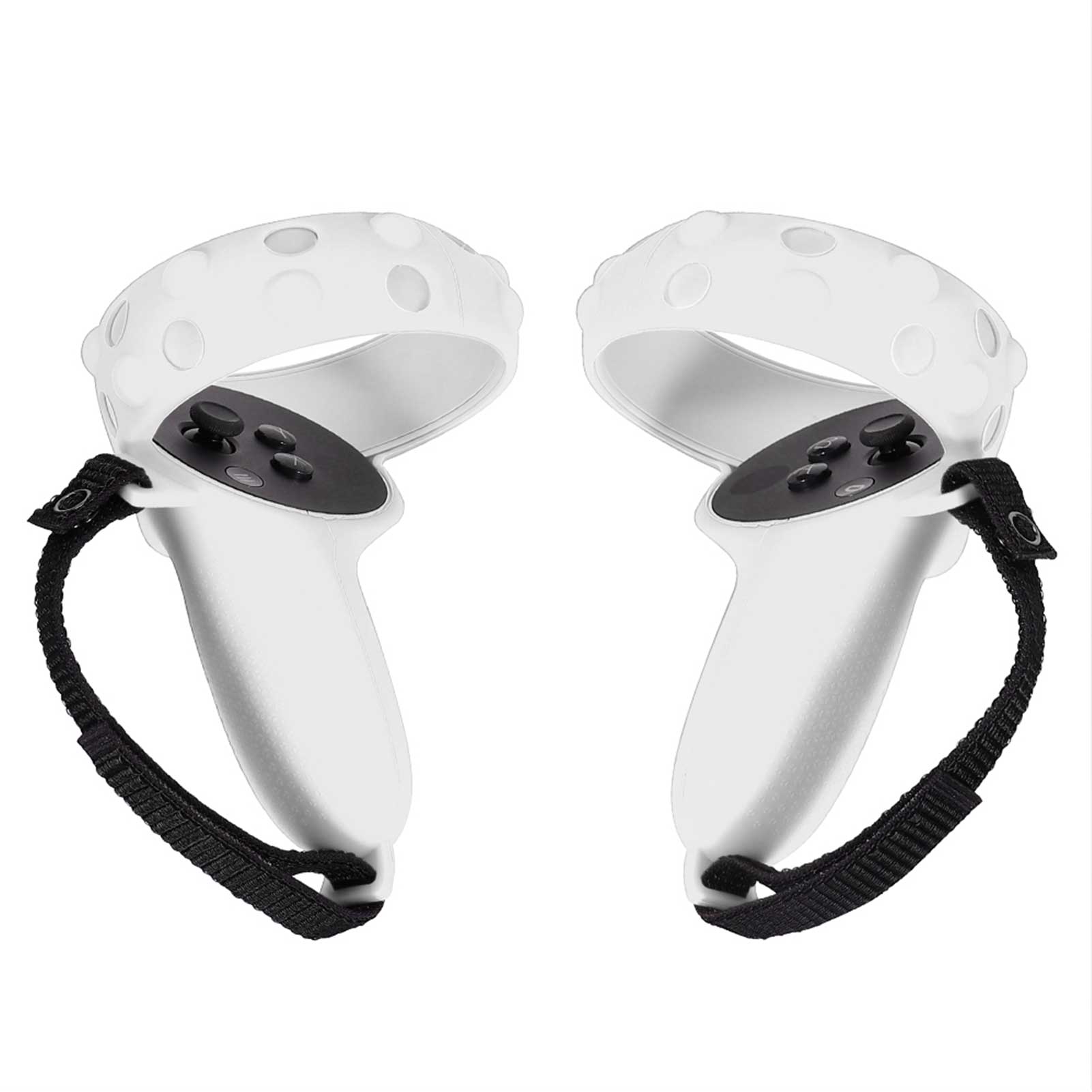 Punho de silicone capa protetora para oculus quest 2 vr toque controlador caso alça acessórios para oculus quest2 vr: Gray