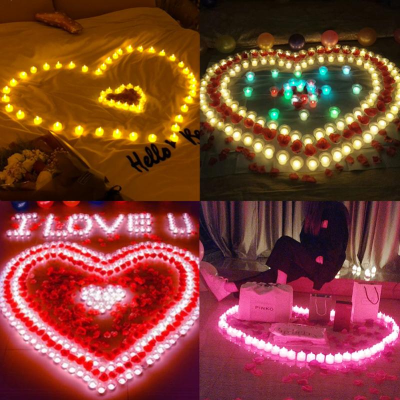 Multicolore LED Bougie Multicolore Lampe De Flamme De Couleur de Lumière de Thé De Mariage À la Maison Mariage Fête D'anniversaire Fournitures