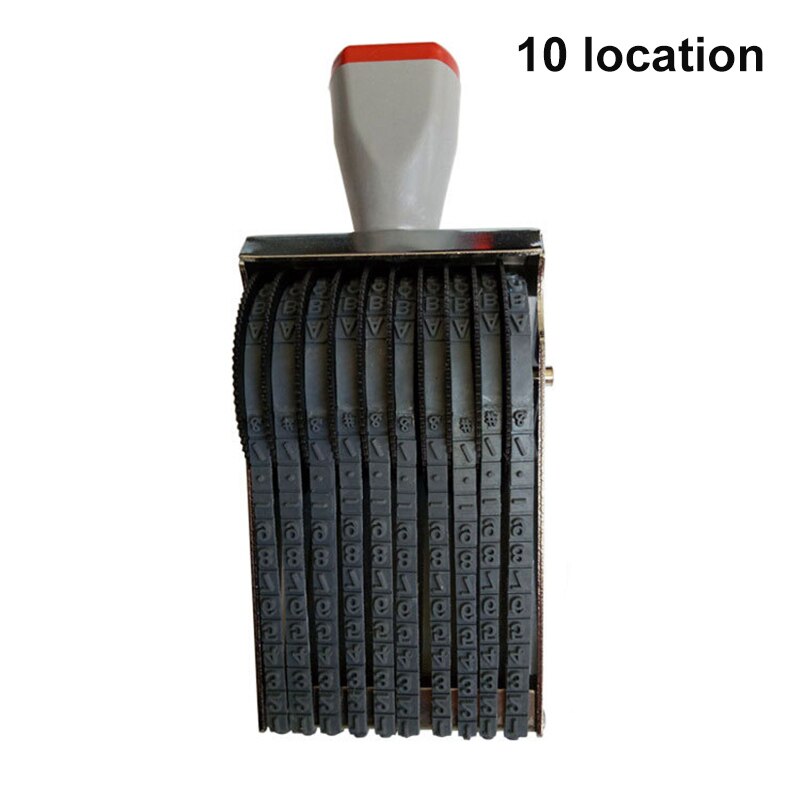 Multipurpose Rolling Stempel 8 Cijfers Brief Nummer Emboss Diy Stamper AC889: 10 digits