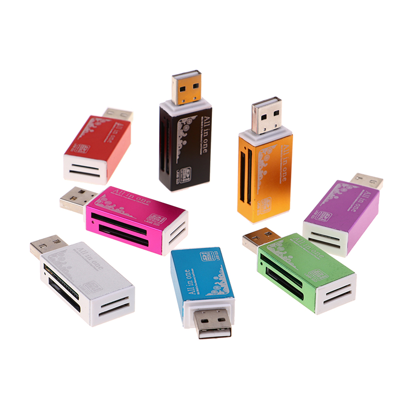 4 in 1 kartenleser-adapter usb 2.0 multifunktionskartenleser für mmc/dv, ms duo/ms pro duo, micro ms  (m2)/  t-flash-karten